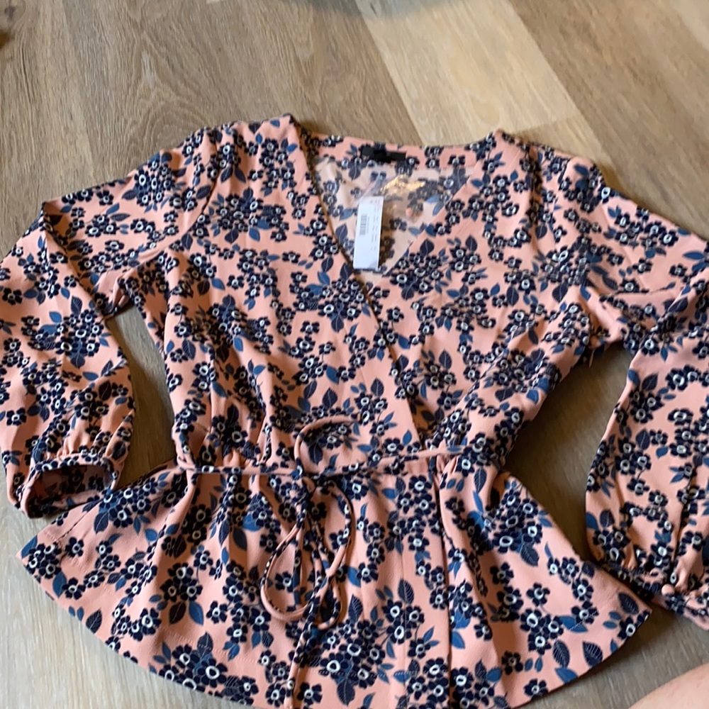 NWT J Crew Faux Wrap Top